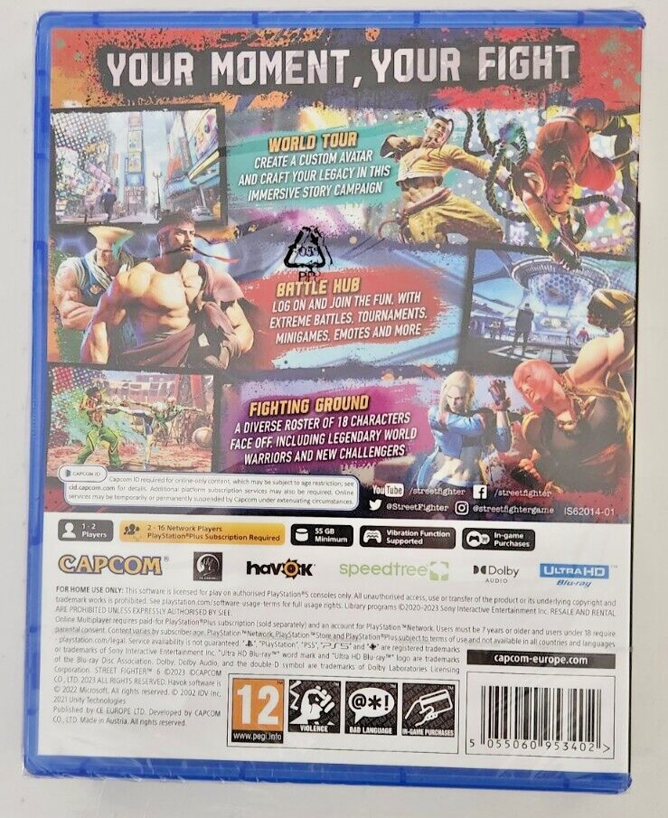 Street Fighter 6 PS5 Brand New Game (Multiplayer, 2023 Fighting)