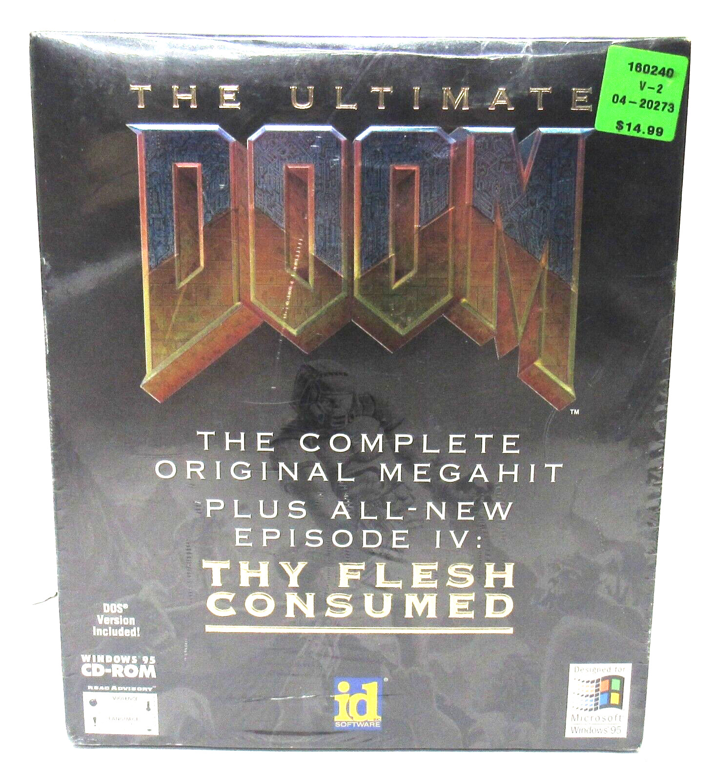 Sealed Id Software The Ultimate Doom Complete MegaHit Plus Ep IV PC DOS CD-Rom