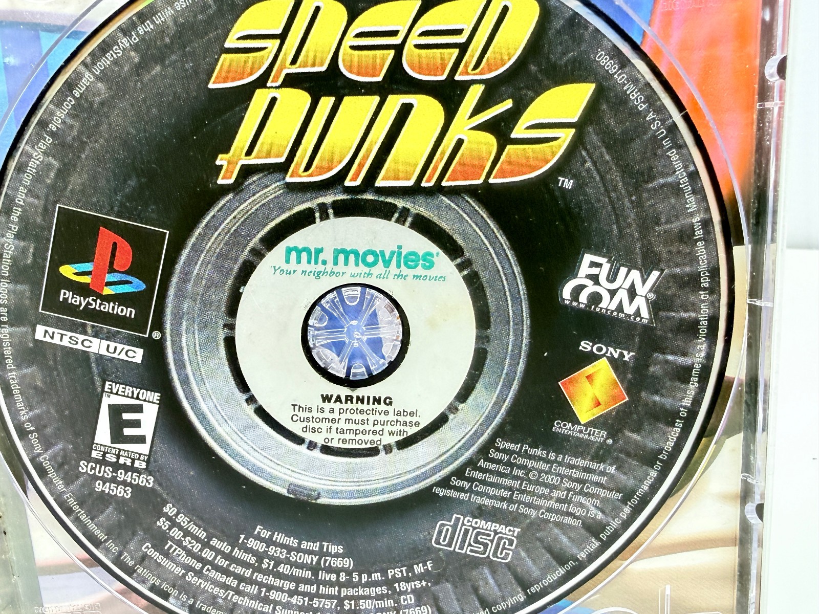 Speed Punks (Sony PlayStation 1, PS1, 2000)Disc Only- TESTED & WORKS