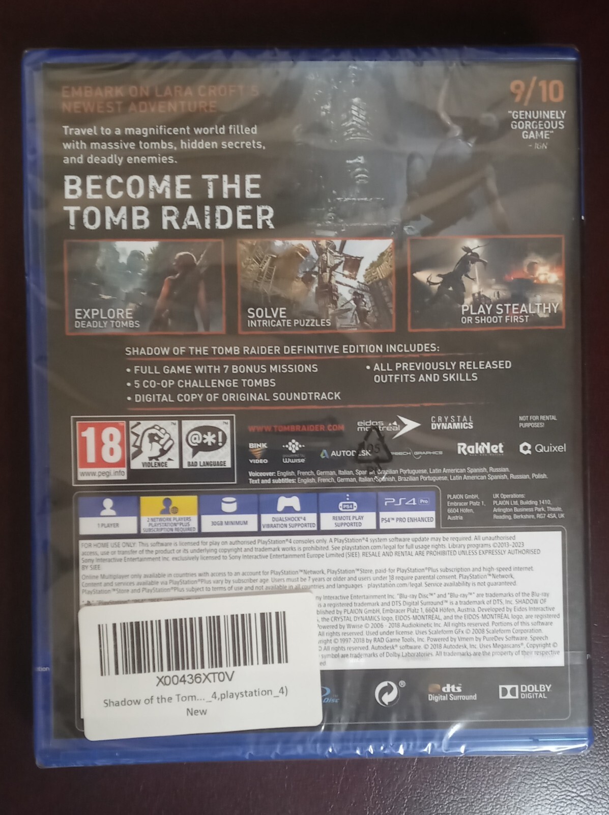 PS4 Call of Duty: Black Ops III & Shadow of The Tomb Raider: Definitive Edition