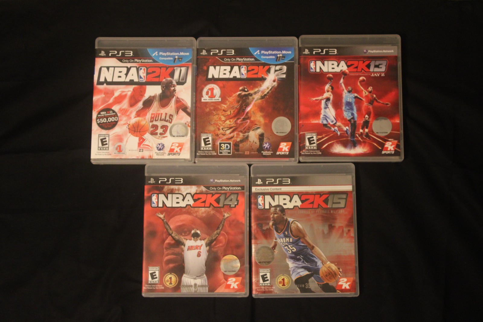 NBA2k Set of 5 games (PS3 Play Station 3) Years 2011-2015 Complete w/Manuals