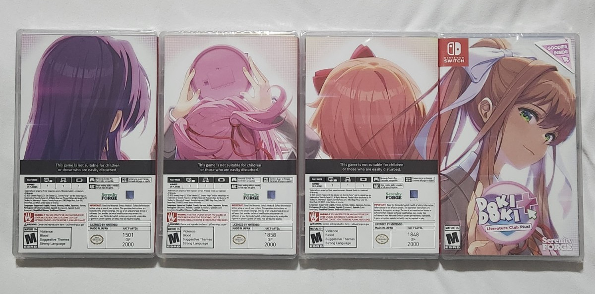 Doki Doki Literature Club Plus Full Set PAX Convention Exclusive Nintendo Switch
