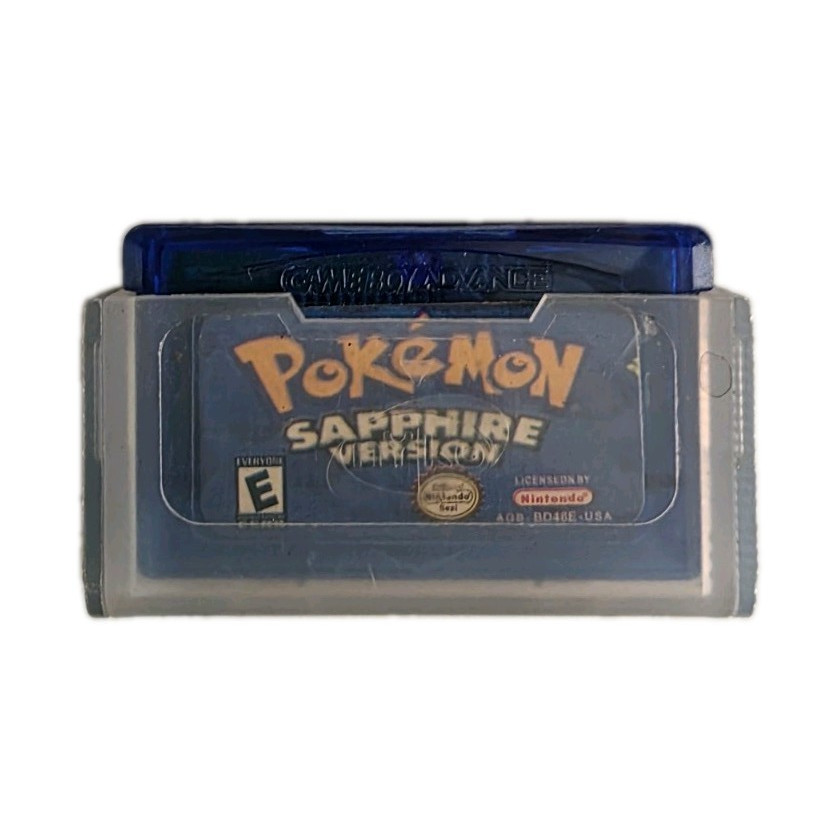 Pokémon Sapphire Version GBA Cartridge w/ Manual & Clear Case NTSC-U/C E