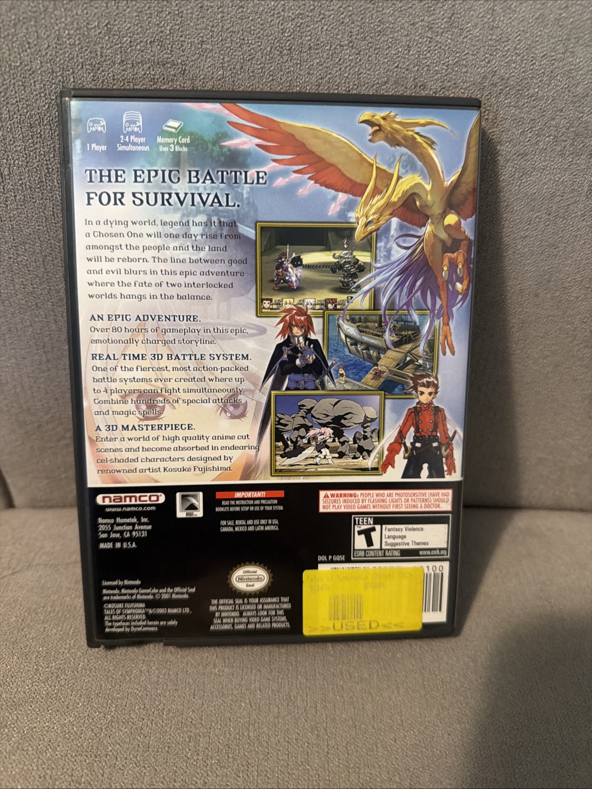 Tales of Symphonia Nintendo GameCube RPG T-Teen Manual Included