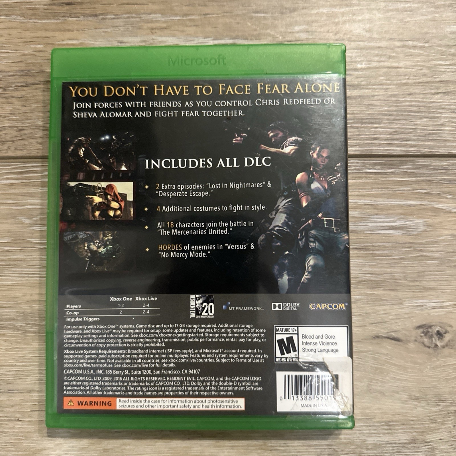 Capcom Resident Evil 5 DLC Included M Mature NTSC-U/C Microsoft Xbox One