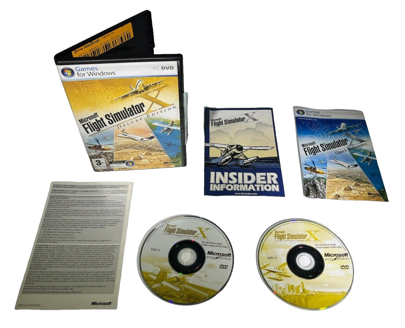 MICROSOFT FLIGHT SIMULATOR X DELUXE EDITION 2-DISC PC DVD-ROM GAME WINDOWS used