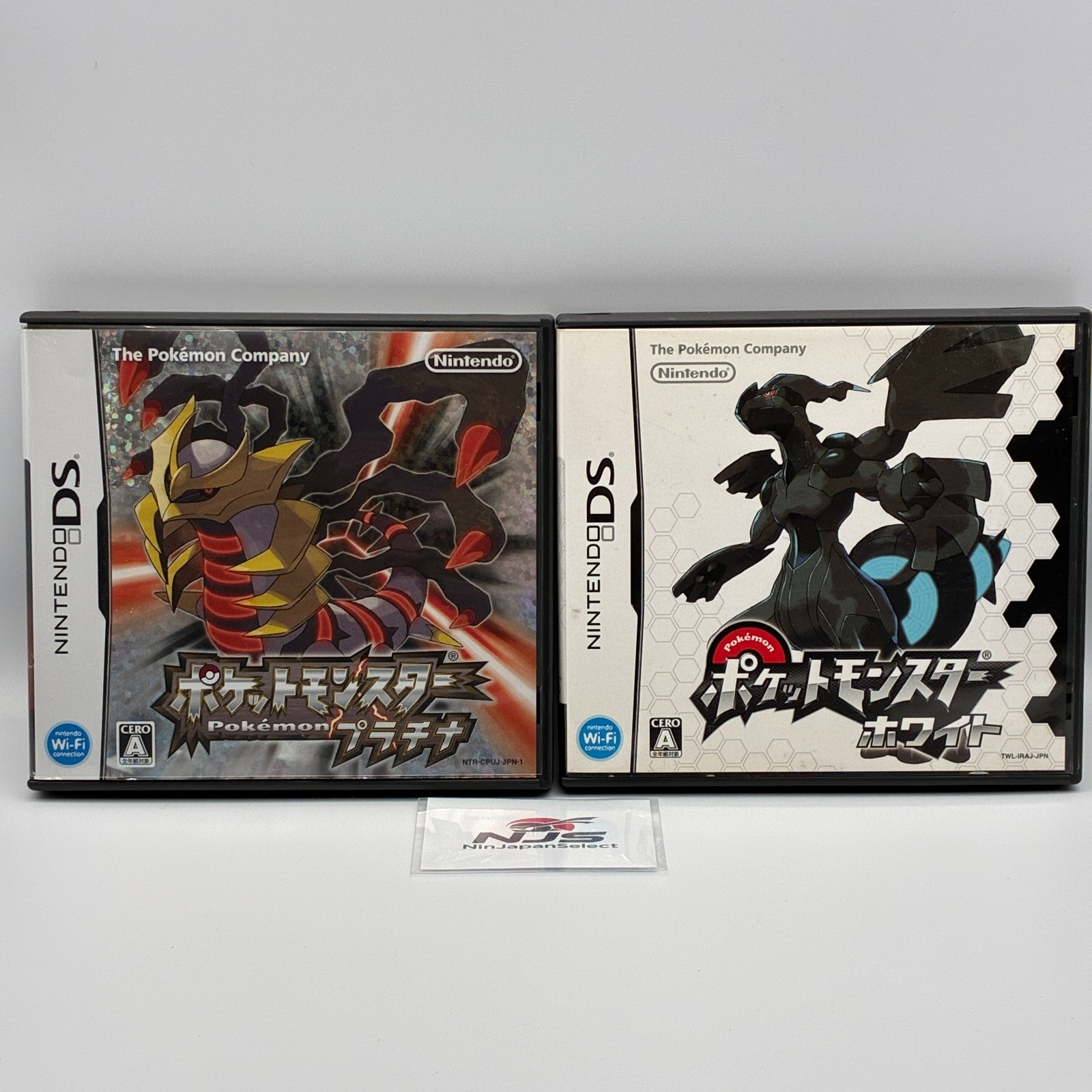 Pokemon Platinum & White Game Set Nintendo DS Japan Import CIB Tested NDS