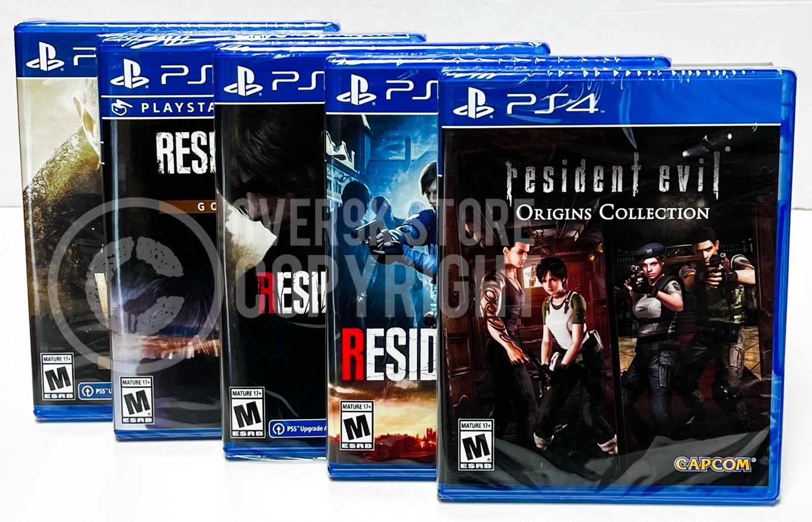 Resident Evil Origins + 2 + 4 Remake + 7 + Village – PS4 – New | LOOSE DISC