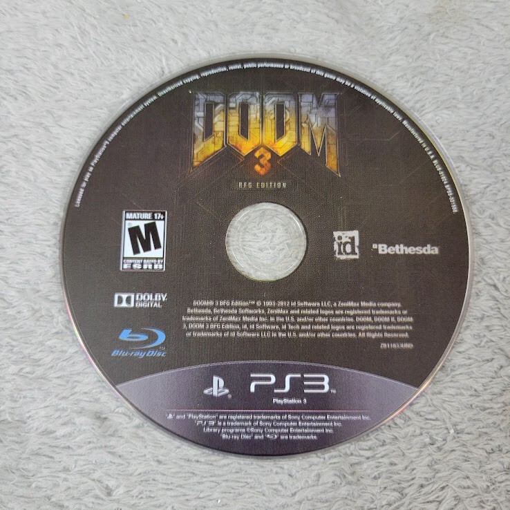 Doom 3 — BFG Edition (Sony PlayStation 3, 2012) PS3 Game Disc Only Tested!!!