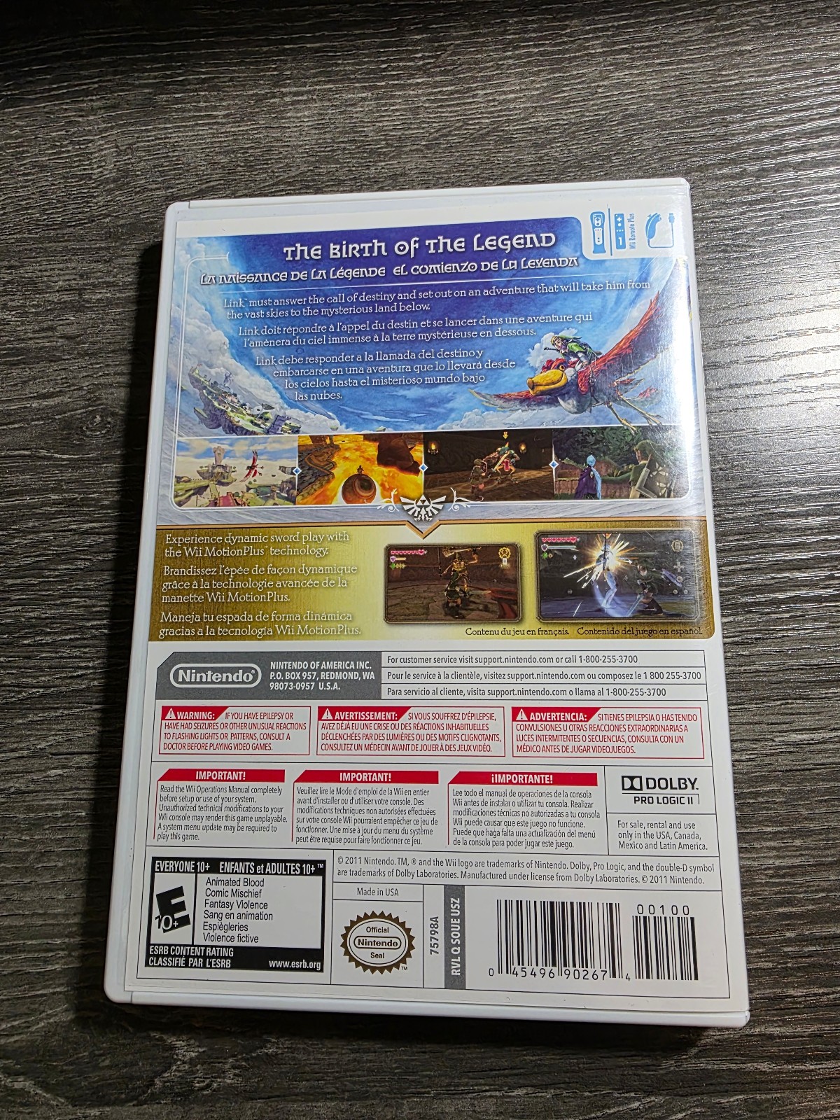 The Legend of Zelda: Skyward Sword (Nintendo Wii, 2011) Complete W/ Music CD CIB