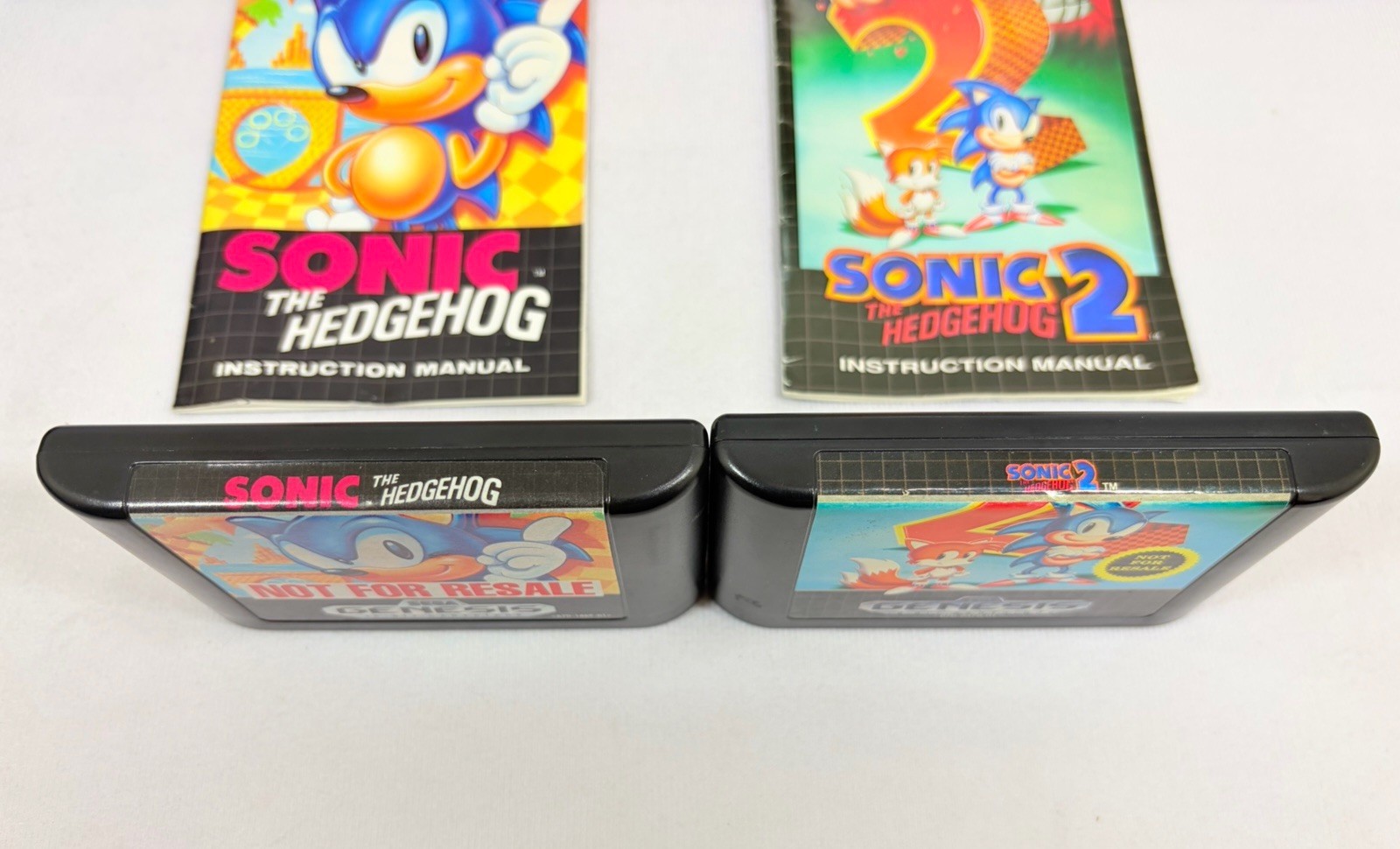 Sonic The Hedgehog 1 & 2 Not For Resale Sega Genesis CIB Tested Working