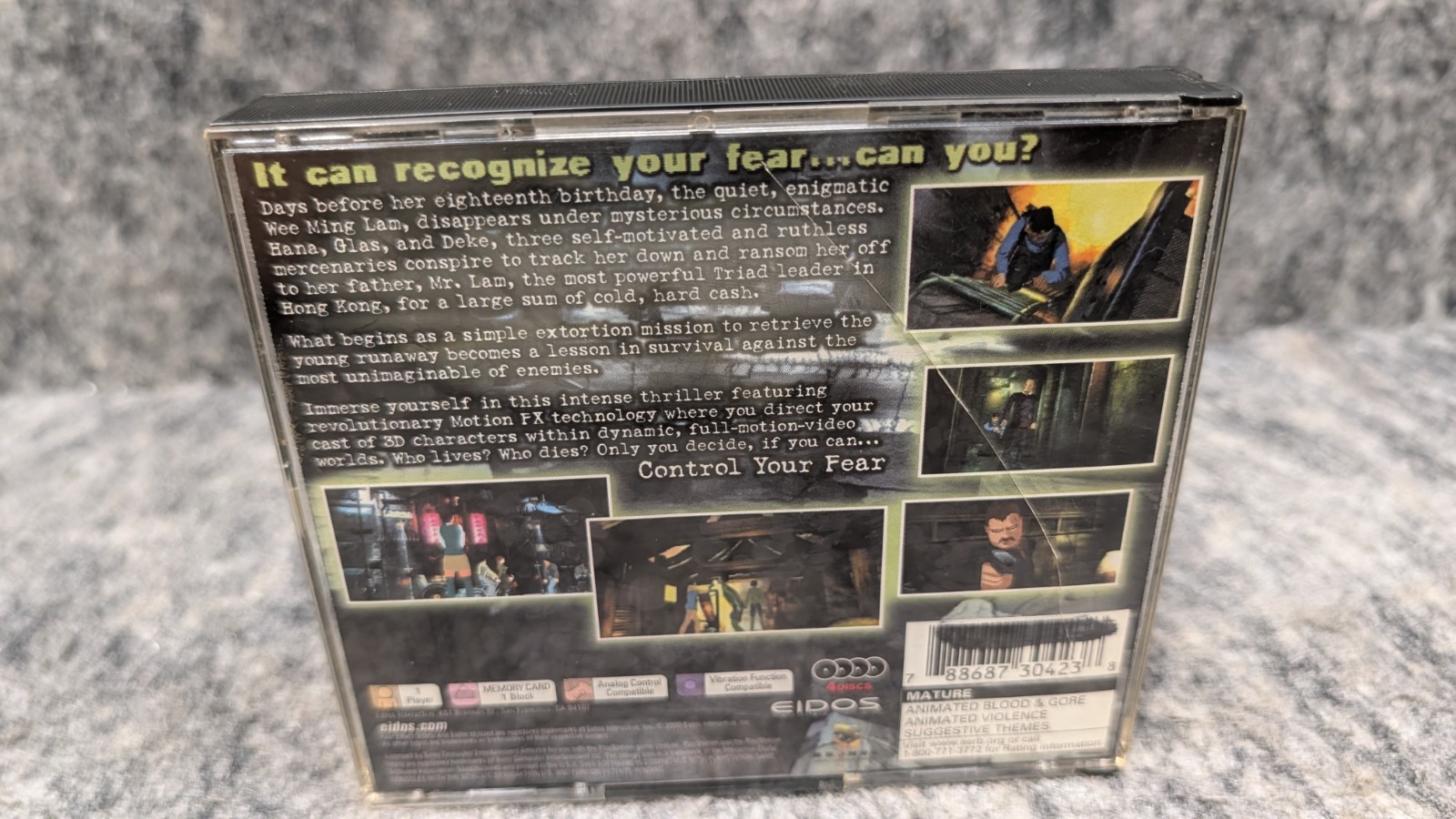 Fear Effect (PlayStation 1 PS1) – Untested