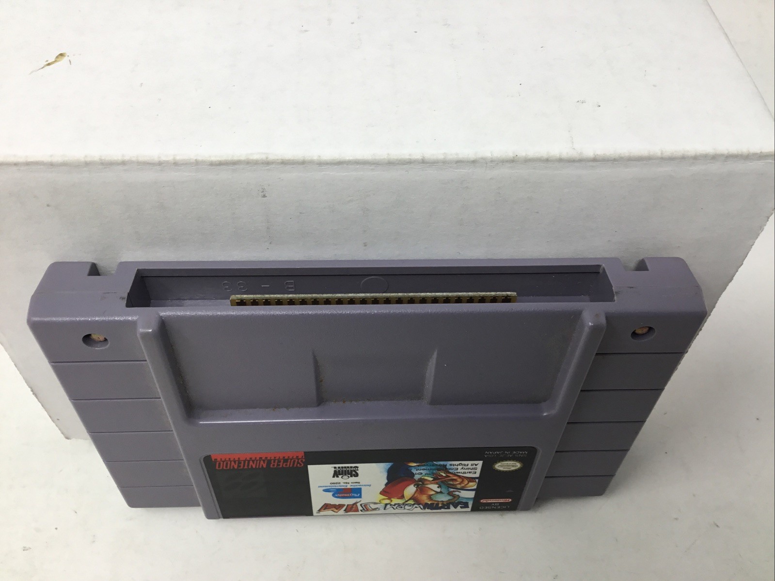 AUTHENTIC Earthworm Jim Untested! (Super Nintendo SNES) In Box No Booklet
