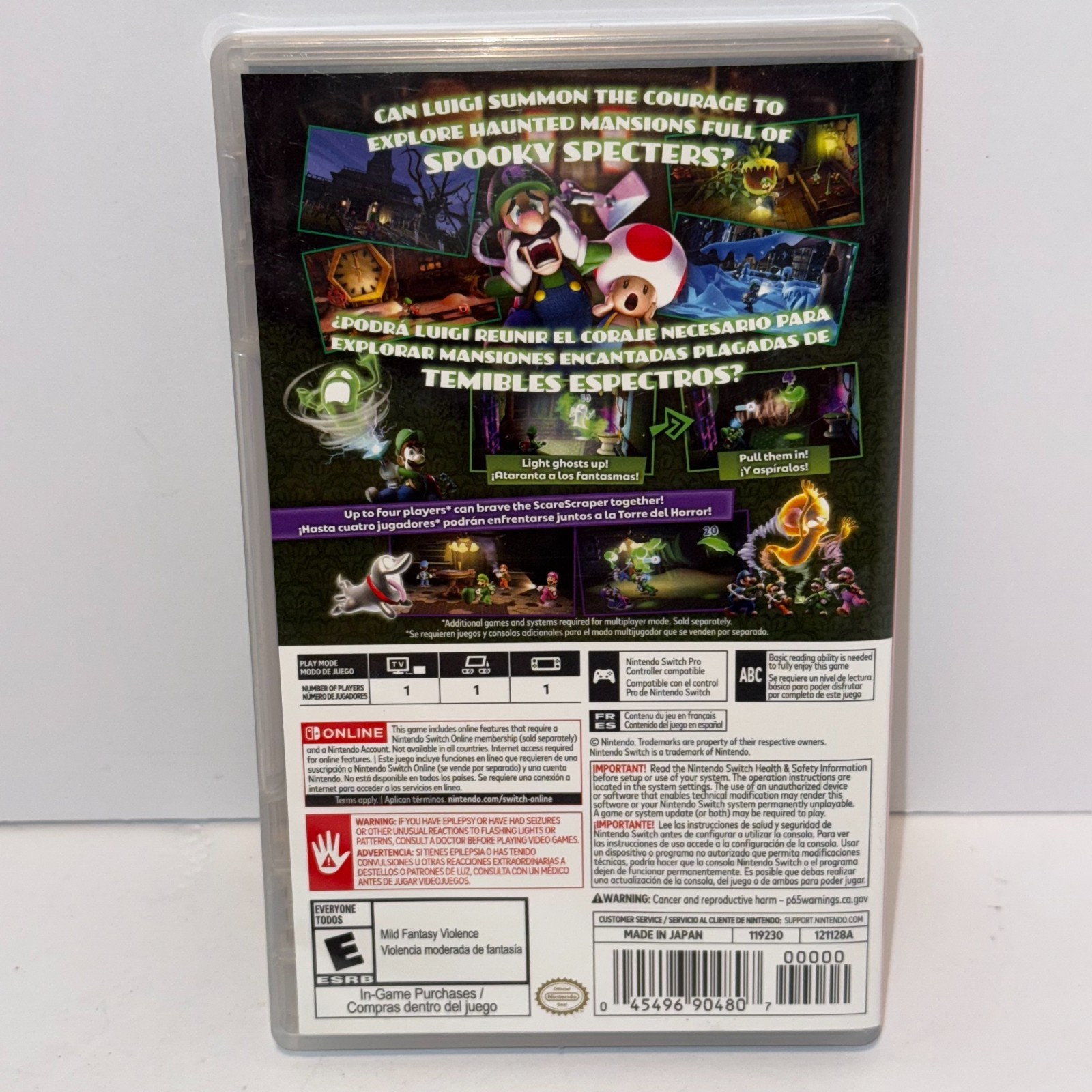 Luigi’s Mansion 2 HD Nintendo Switch Game w/ Case