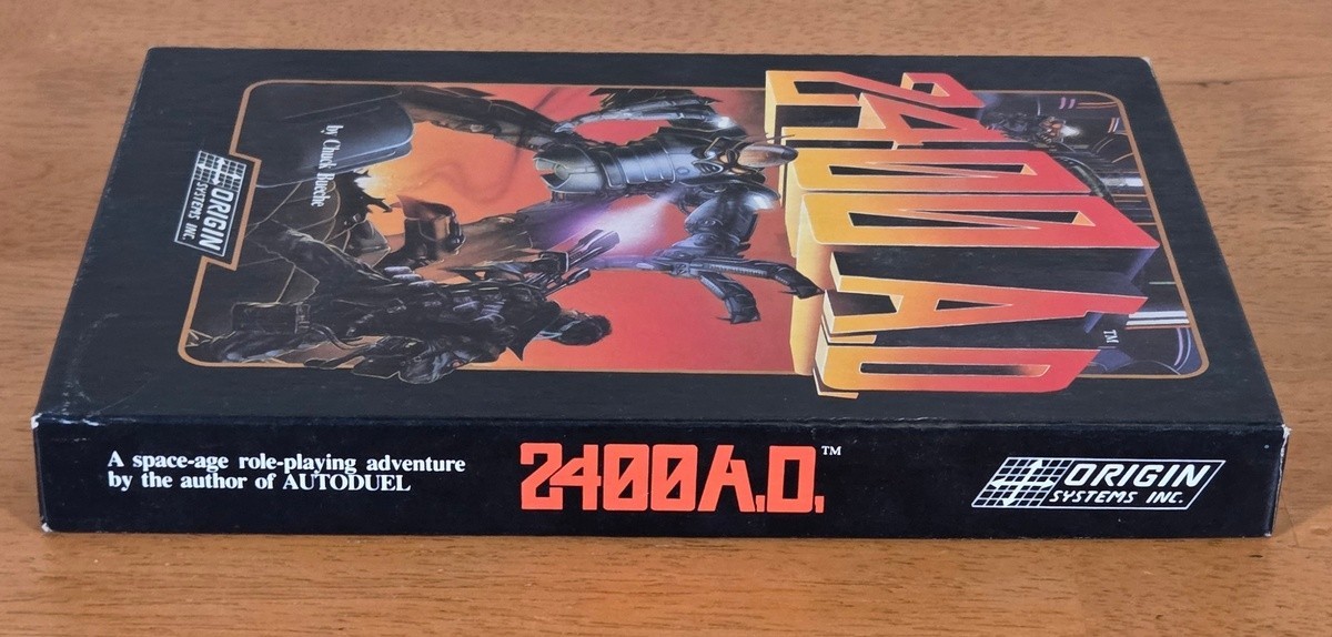 2400 A.D. Origin 5.25″ IBM Tandy PC Big Box Game Complete CIB Map Robot Figures