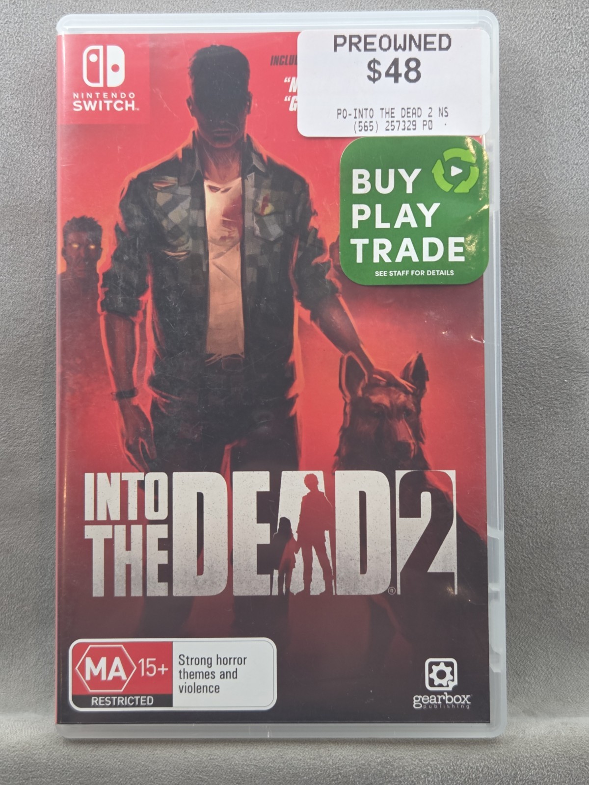 **CASE ONLY** Into The Dead 2 Nintendo Switch MA 15+ Pik Pok 2019 Video Game
