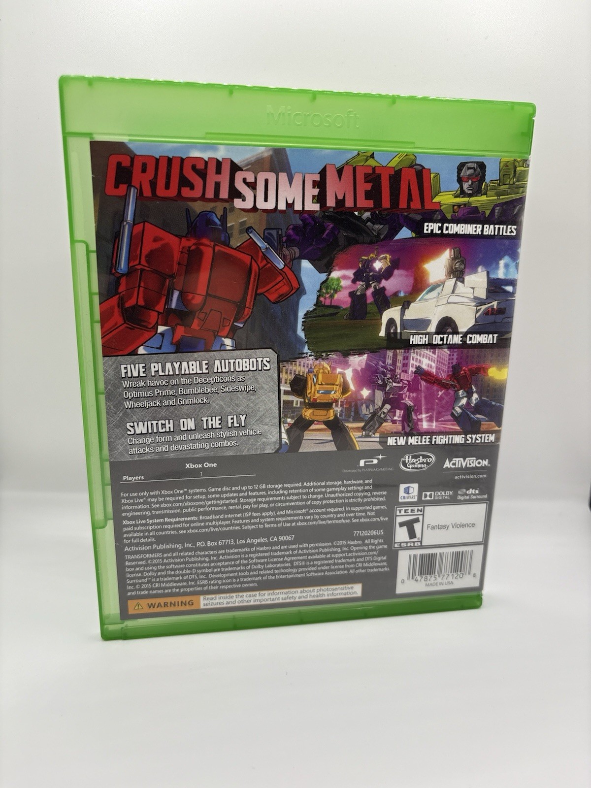 Transformers Devastation (Xbox One, 2015) Complete W/ Insert [Tested]