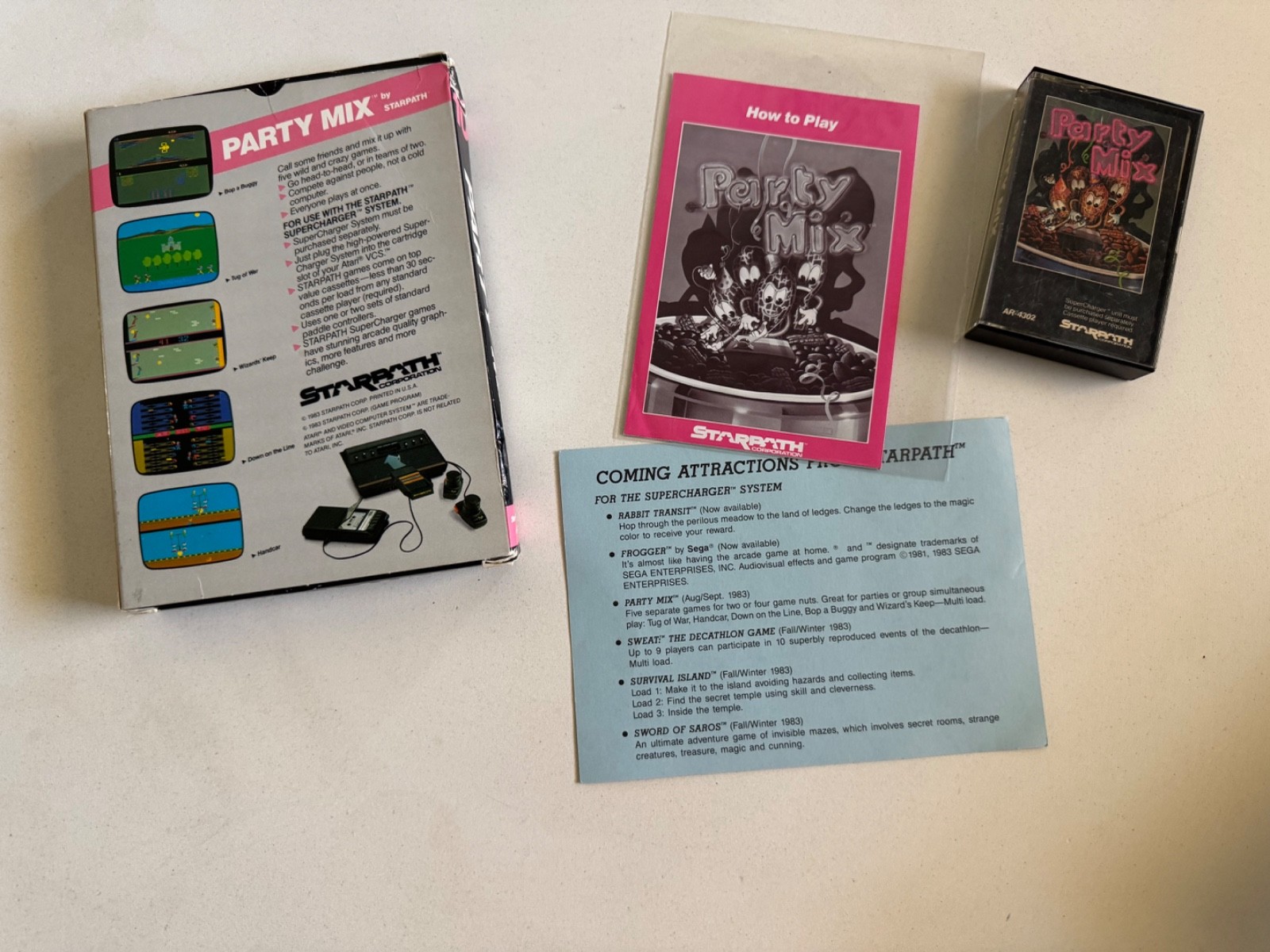 Atari 2600 Arcadia Starpath supercharger complete set 1-12 plus Stella Labyrinth