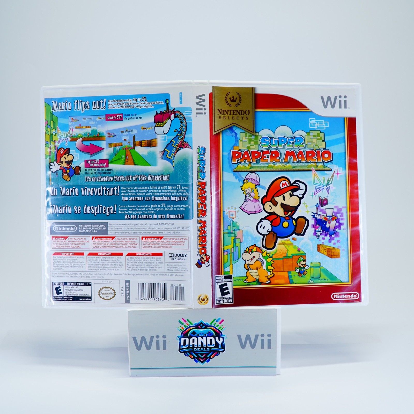 Super Paper Mario Nintendo Selects CIB W/ Manual – Wii