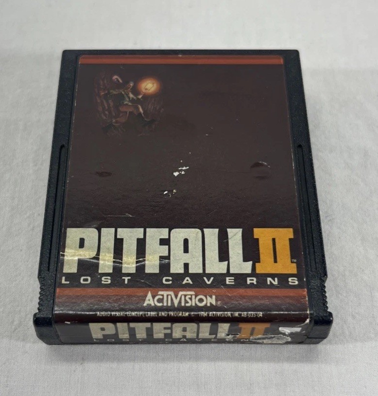 Pitfall II 2 Lost Caverns Cartridge (Atari 2600 1984) Activision Tested