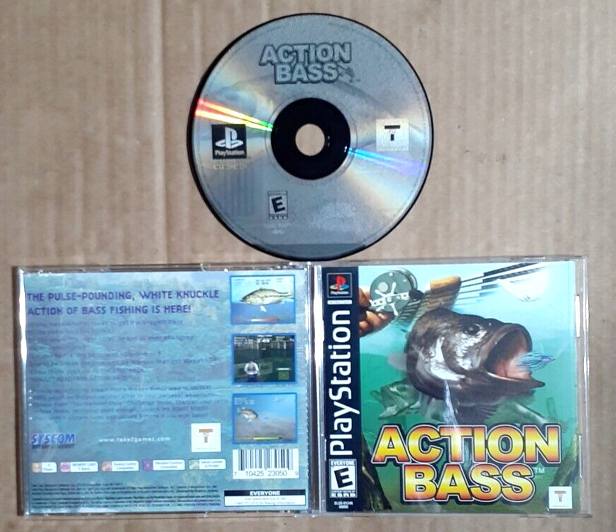 Action Bass Complete (Sony PlayStation 1, 2000) VG Shape & Tested