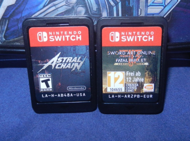Switch; Astral Chain, Sword Art Online: Fatal Bullet Complete ED, VG, Free Ship
