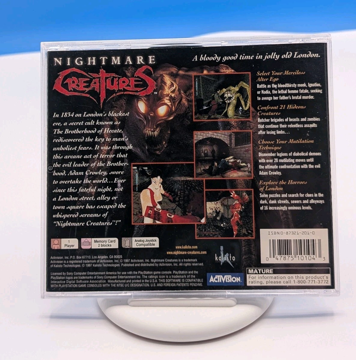 Nightmare Creatures Game & Artwork Only, No Manual, PS1 PlayStation 1, Tested