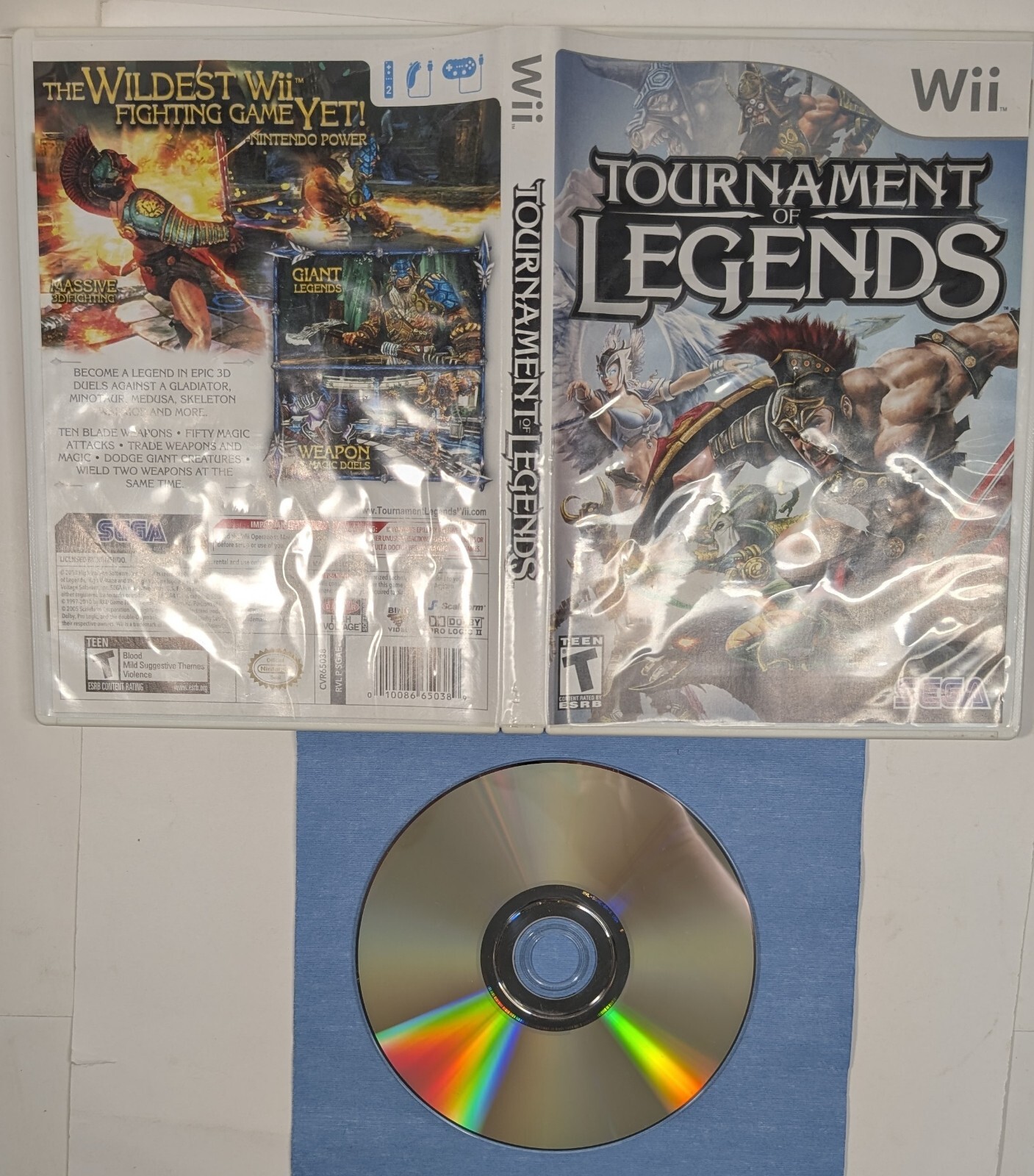 Tournament of Legends Nintendo Wii Tested and Working no manual