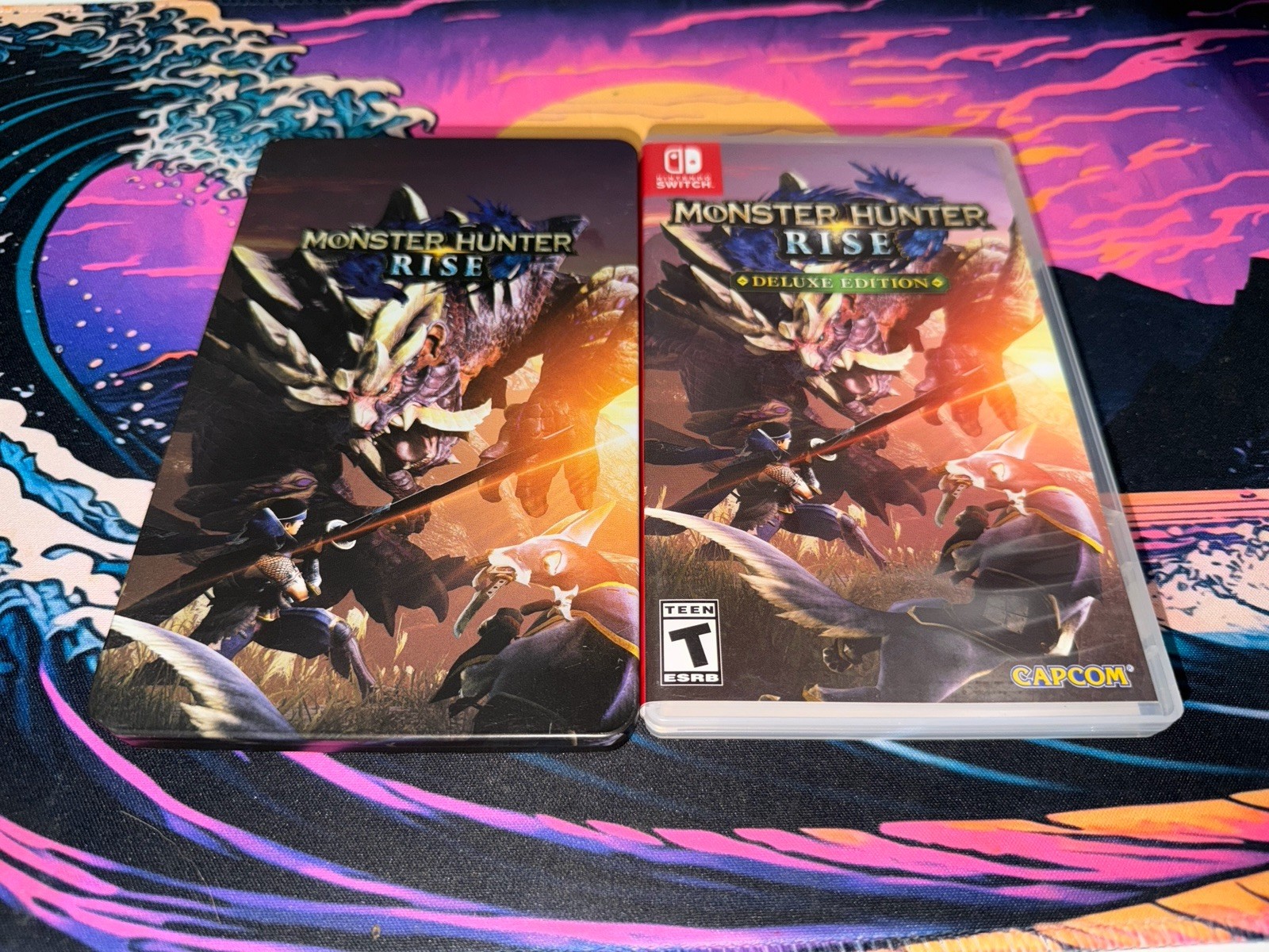 Monster Hunter Rise Deluxe Edition Nintendo Switch w/ Steelbook Preowned Tested!