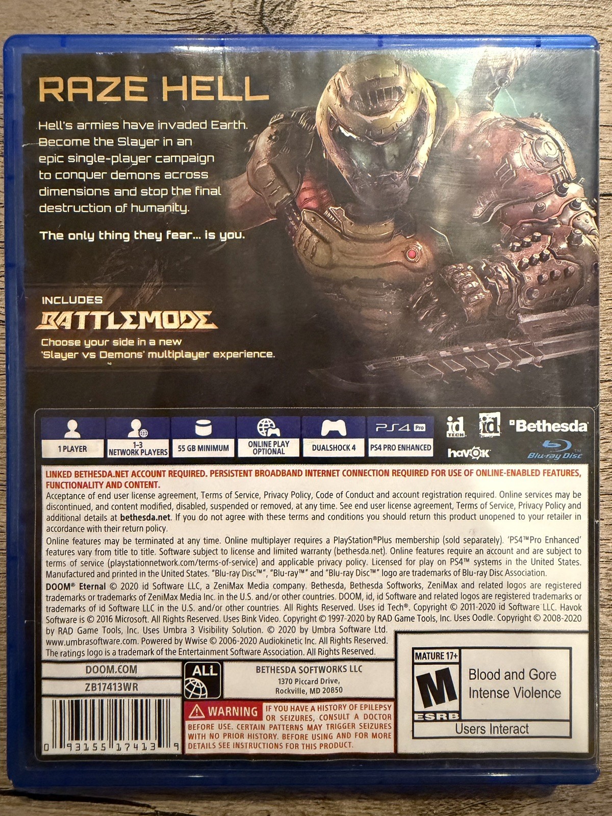 Doom 2016 & Doom Eternal BUNDLE (Sony PlayStation 4, 2020)