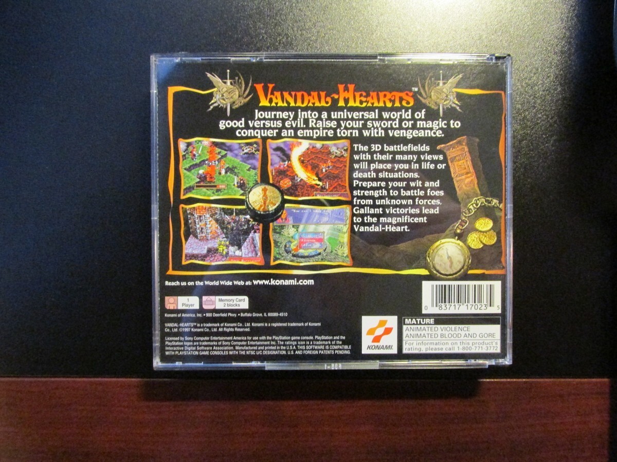 Vandal Hearts (SONY PlayStation 1 PS1) Tactical RPG COMPLETE NEW PRISTINE MINT
