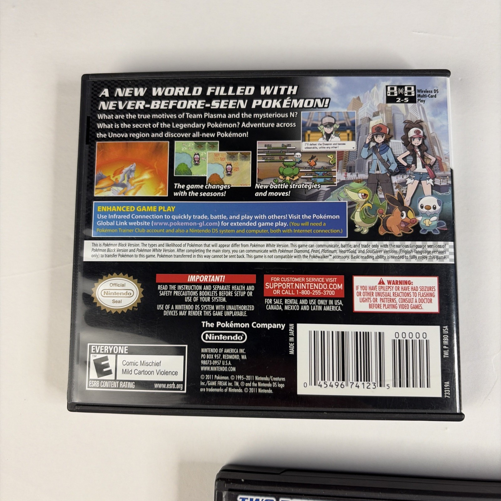 Pokemon Black 2 & Black Version Authentic Complete In Box Nintendo DS Bundle Lot