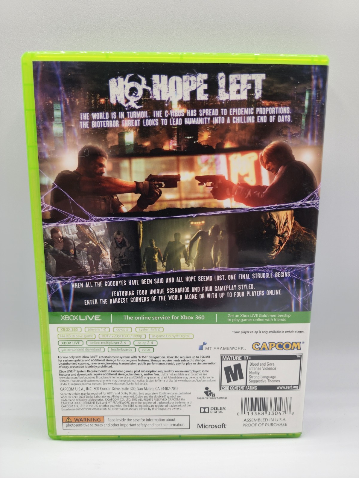 Resident Evil 6 (Microsoft Xbox 360, 2012) Clean & Tested – Fast To Ship!