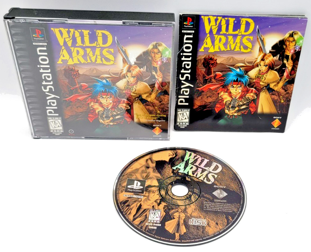 Wild Arms PS1 Sony PlayStation 1 Complete CIB Black Label COMPLETE IN BOX