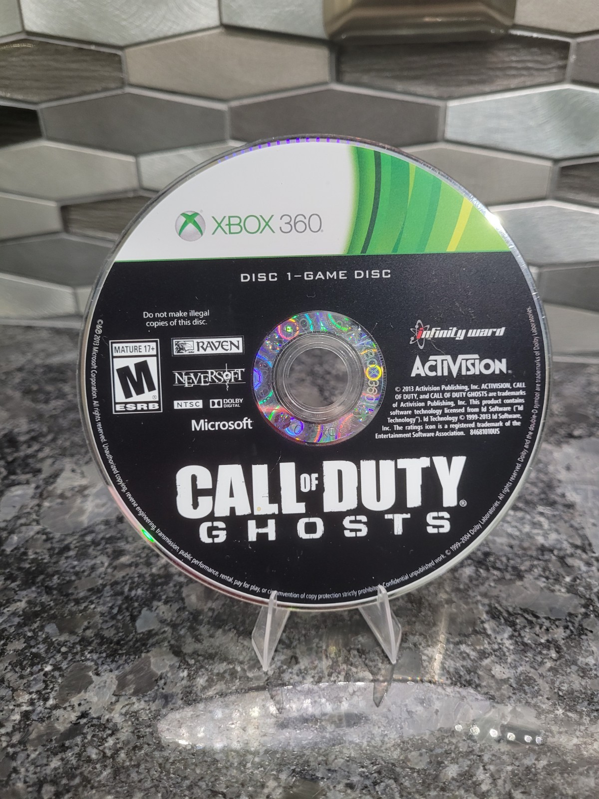 Call of Duty: Ghosts (Microsoft Xbox 360, 2013) Disc 1 Game Disc Only