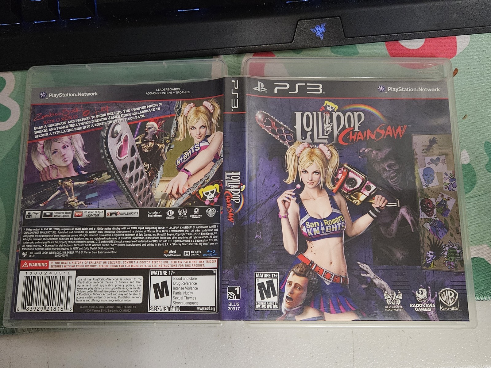 Lollipop Chainsaw Sony PlayStation 3 PS3 COMPLETE CIB FREE SHIPPING *USA SELLER*