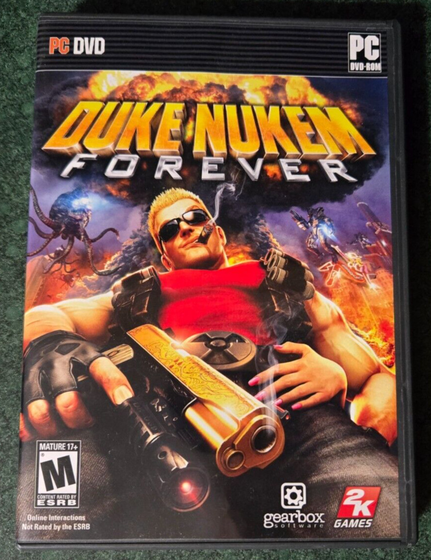 Duke Nukem Forever PC DVD Video Game Complete Disc, Case, Manual, Key XP/Vista/7
