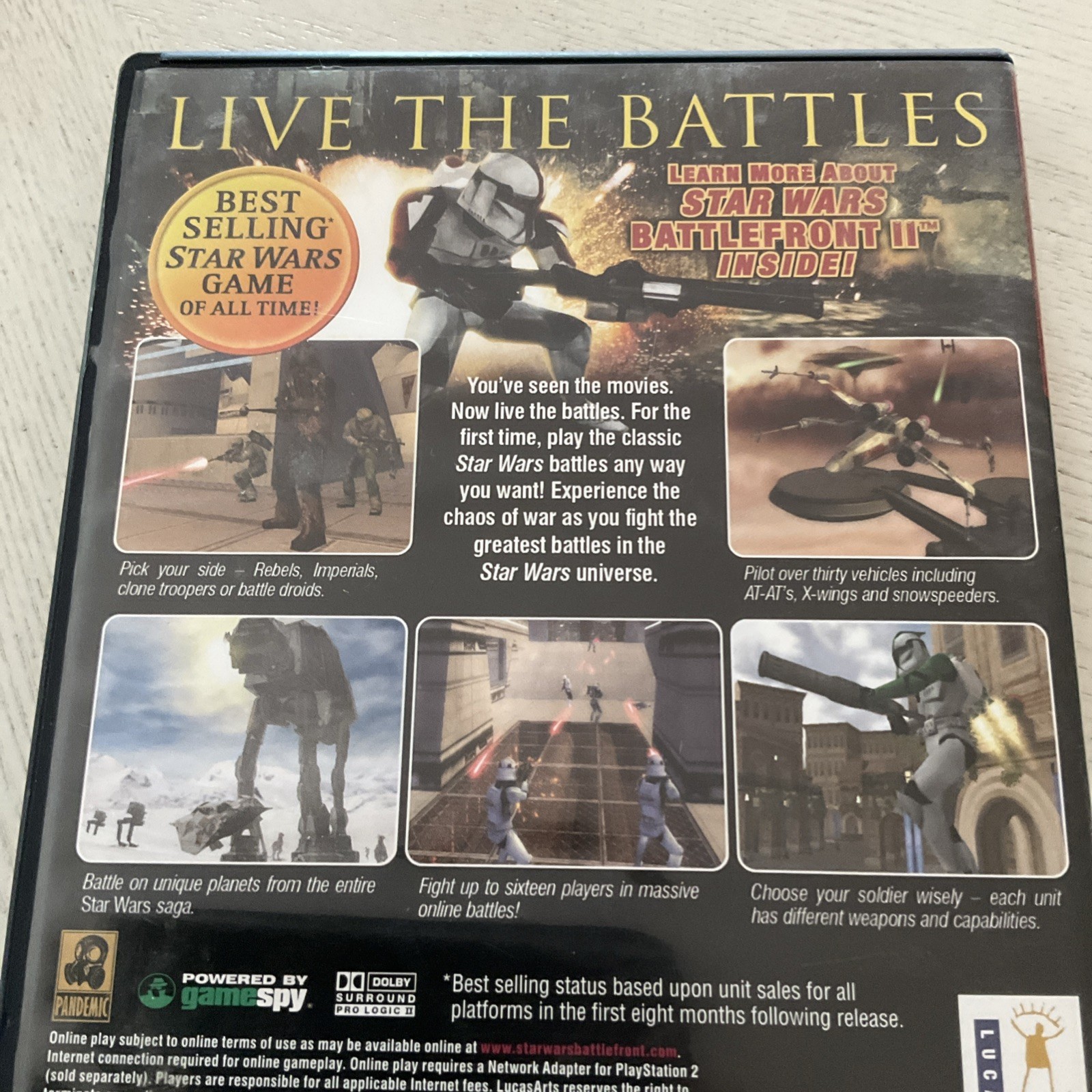 Star Wars: Battlefront PS2 Greatest Hits 2004 Complete with Case & Manual