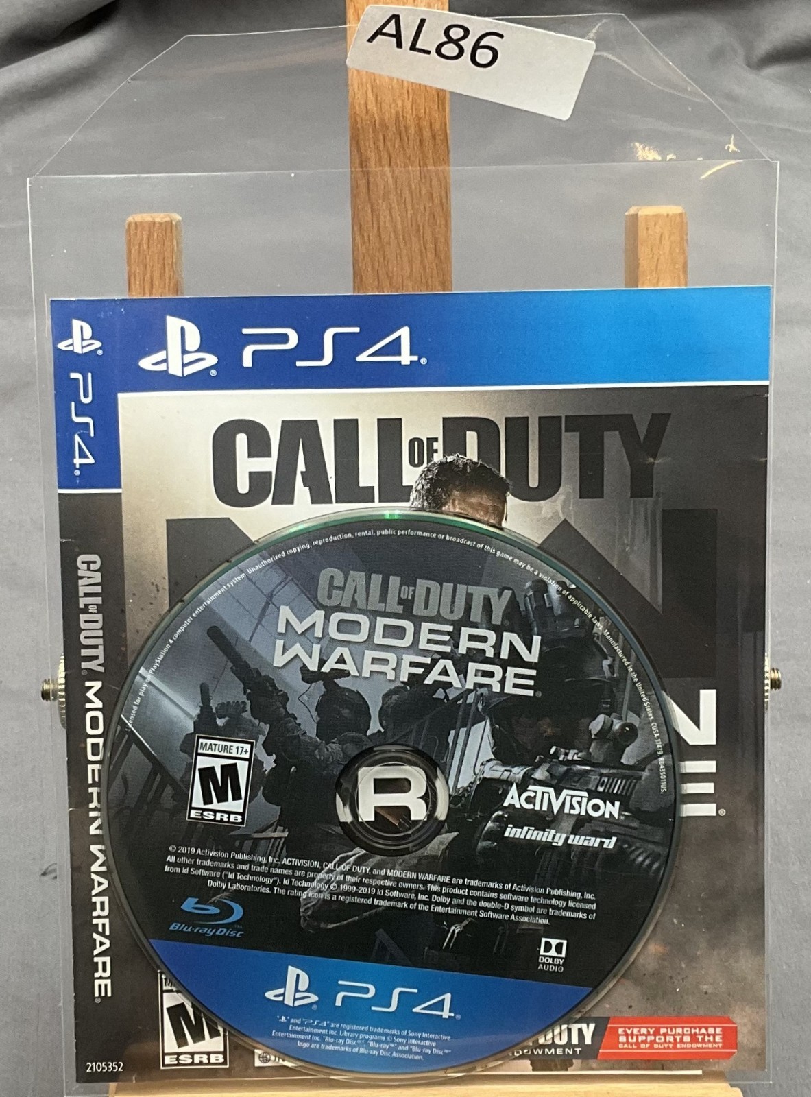 Call of Duty: Modern Warfare – (Sony PlayStation 4) Video Game No Case #AL86