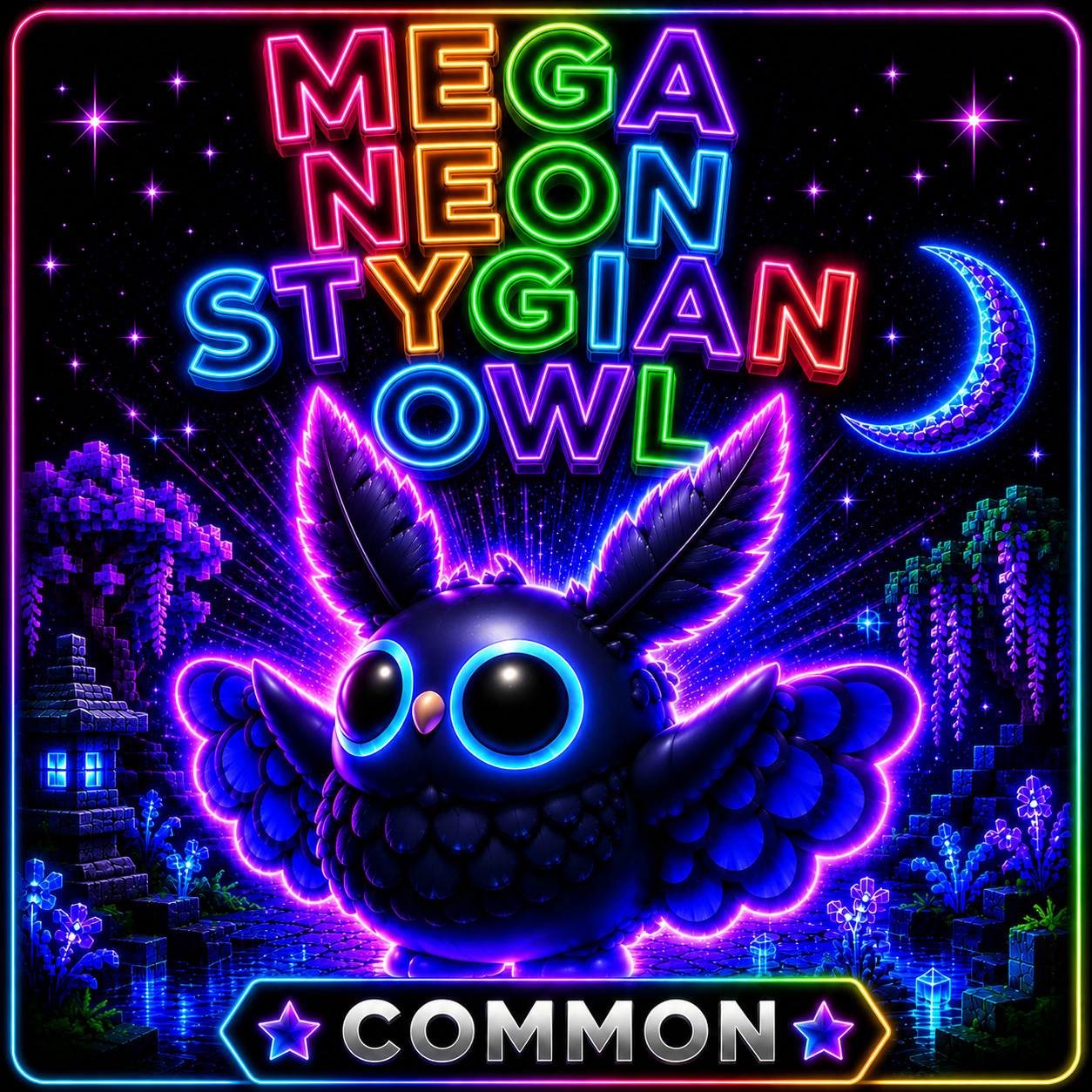 MEGA NEON STYGIAN OWL (CHEAP) ADOPT A PET FROM ME – CHEAPEST ON EBAY