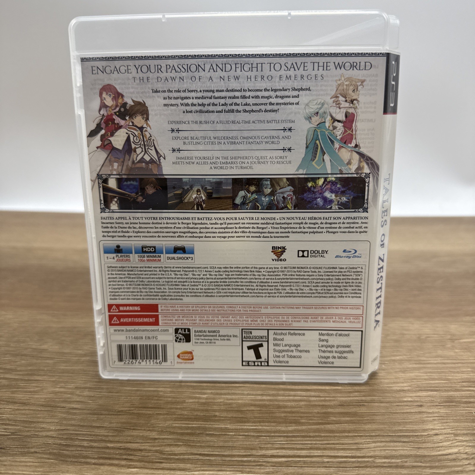 Bandai Namco Tales of Zestiria PS3 RPG 2015 NTSC T Teen Multiplayer