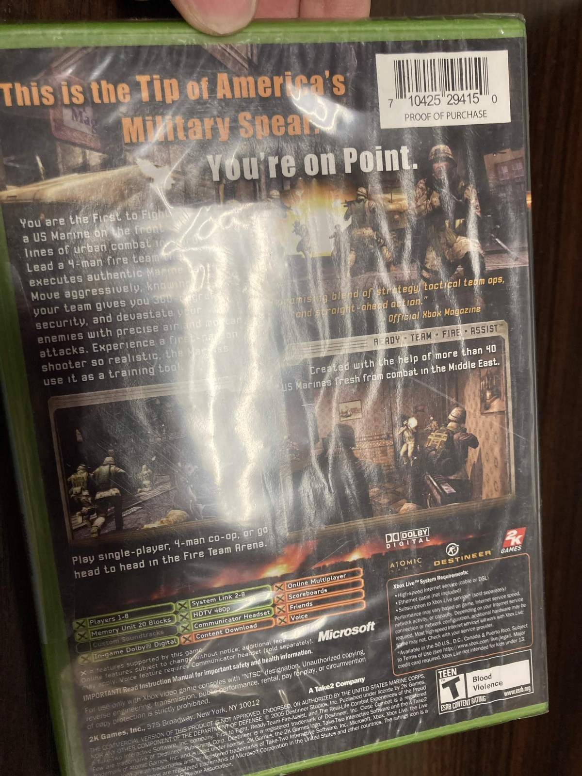 Close Combat: First to Fight – Microsoft Xbox ESRB New Sealed, Some Water Damage
