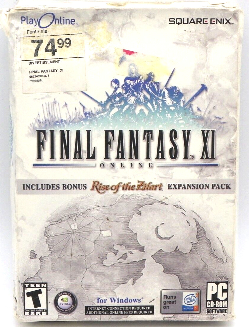 Final Fantasy XI PC CD-Rom Role Playing Game By Square Enix MMORPG 2003