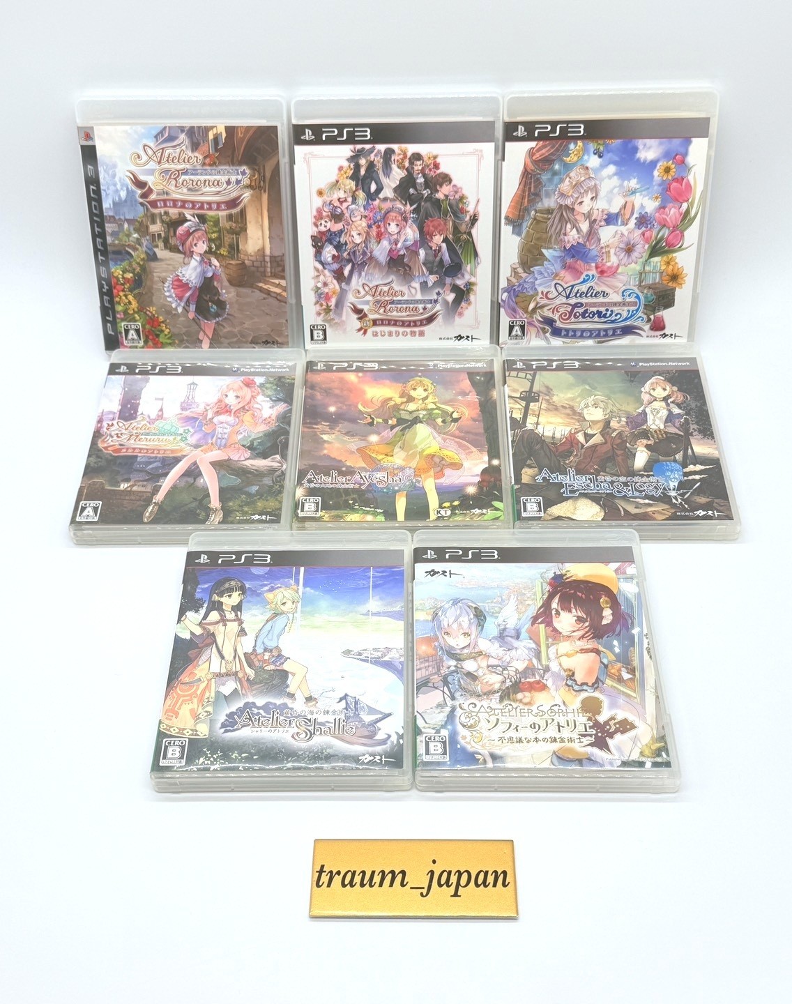 Lot 8 PS3 Atelier Sophie Shin Rorona Totori Meruru Ayesha Escha & Logy Shallie