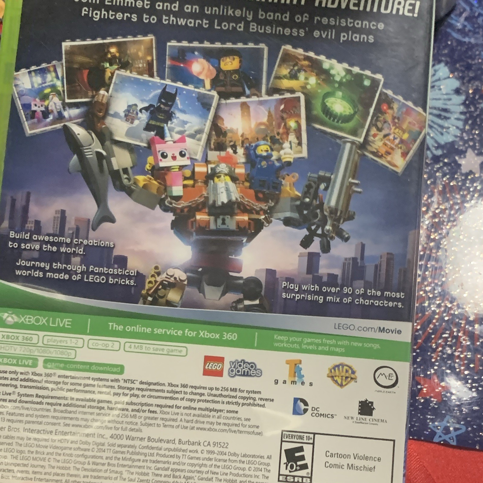 WB Games LEGO Movie Videogame Xbox 360 Complete w/ Case & Disc (E10+) 2014
