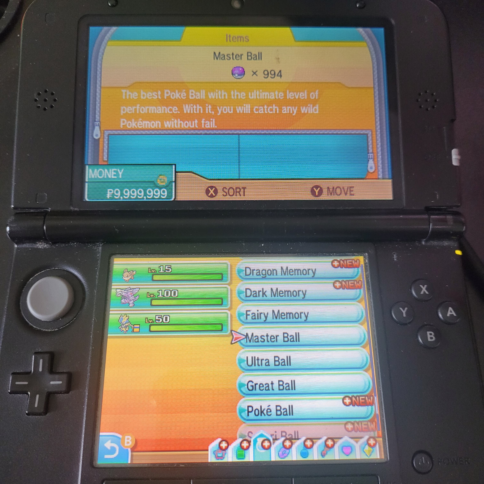 Pokemon Ultra Moon Nintendo 3ds Loaded with all 807 Pokemon max items & more
