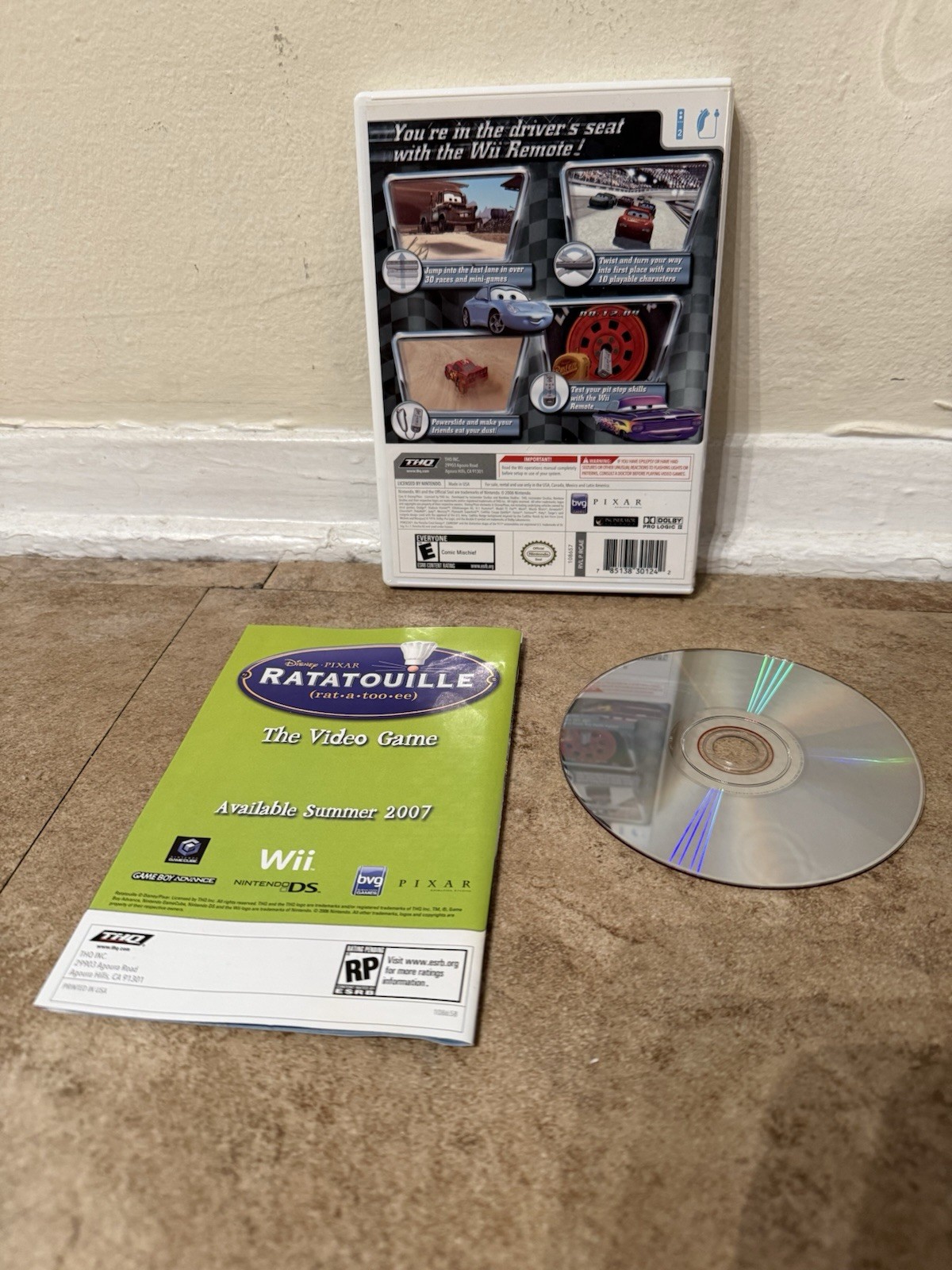 Cars Nintendo Wii CIB Complete With Manual TESTED Disney THQ 2006