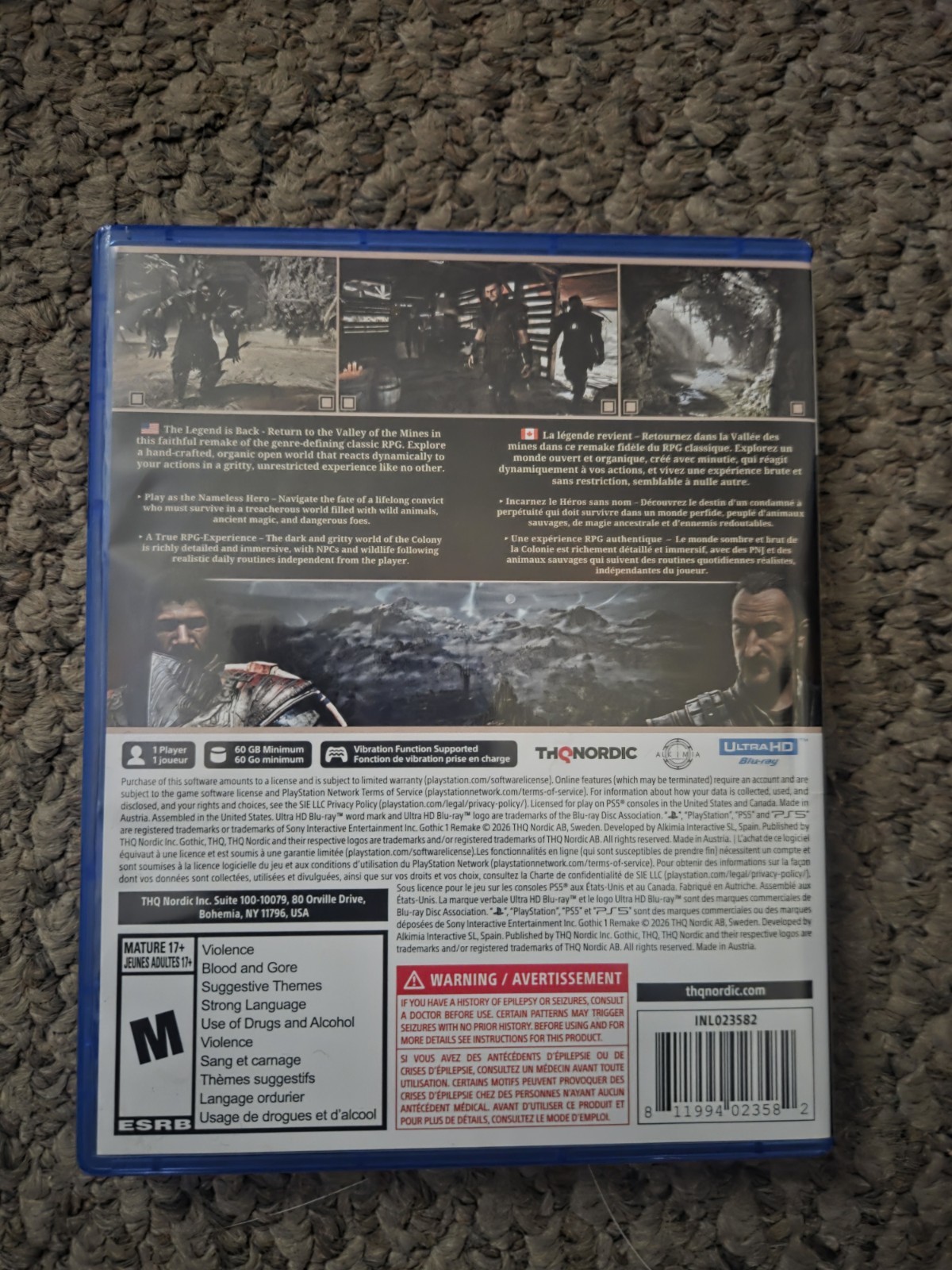 Gothic Remake Playstation 5 Physical Game PS5 Limited Run Games