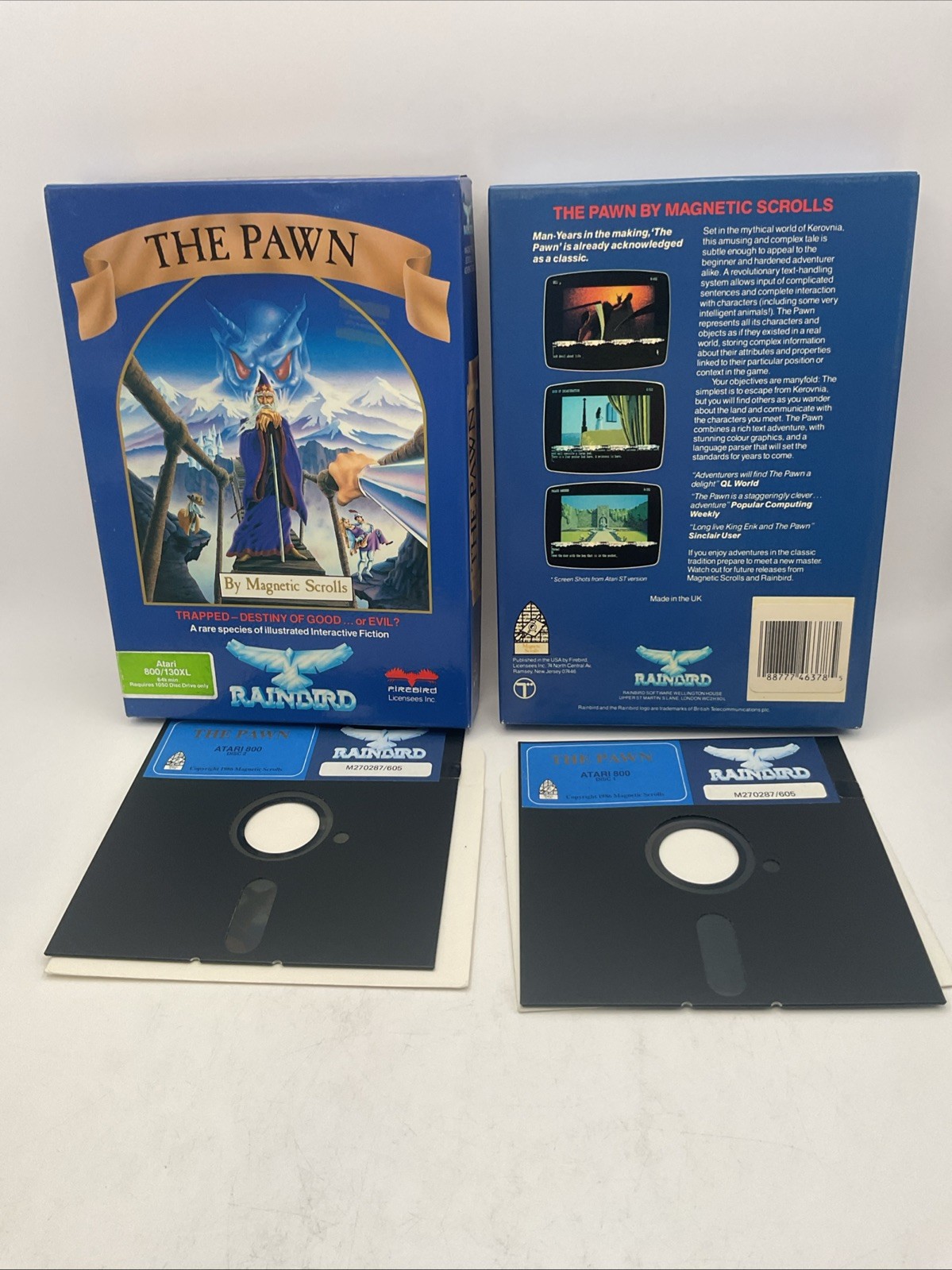 The Pawn Rainbird Software for Atari 800/130XL Magnetic Scrolls 5.25