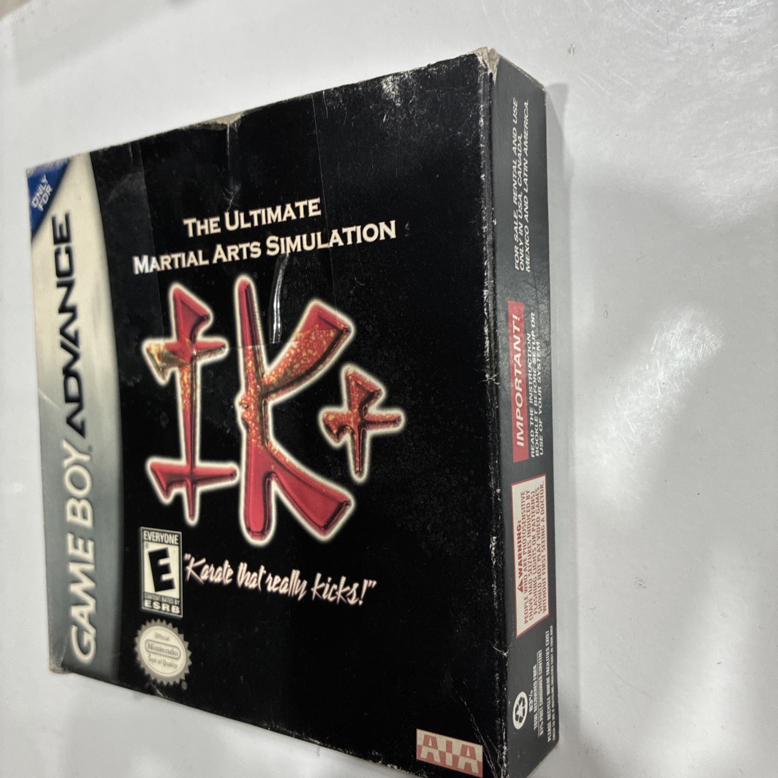 Ultimate Martial Arts Simulation Ik+ Nintendo Gameboy Boy Advance GBA